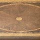 Large vintage tray, wood marquetry under glass