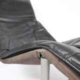 80s leather lounge chair