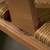 Set of 3 Italian Wooden Curved Backrest Chair