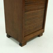 Amsterdam School Art Deco Tambour Door Cabinet 1920s