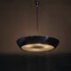 Bauhaus UFO Chandelier by Drupol, Chrome Glass Pendant, 1940s