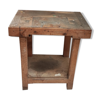 Handcrafted wooden workbench