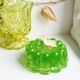 Bougeoir en verre teinté citron vert