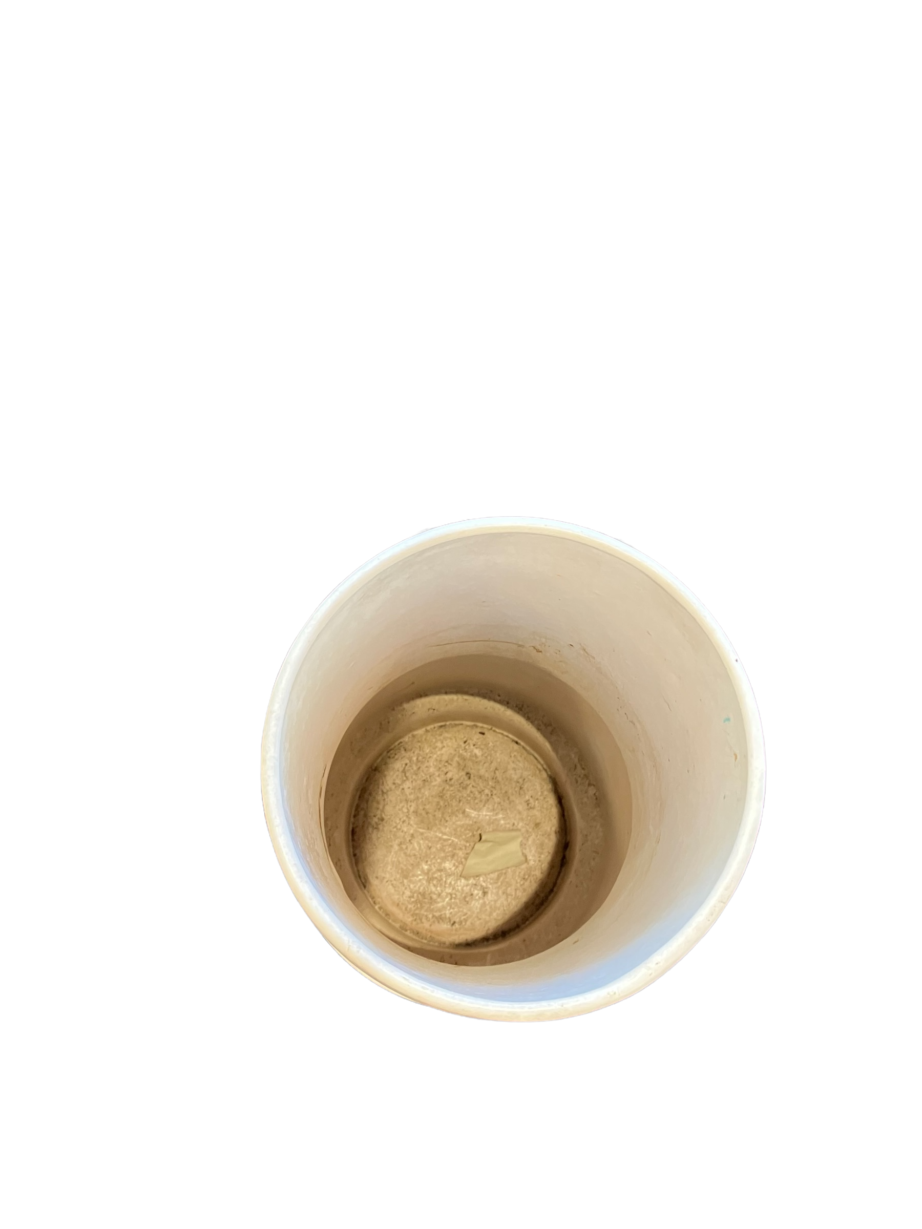 Cylindrical vase 1960 in white ceramic