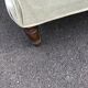 Méridienne vintage en velours gris vert