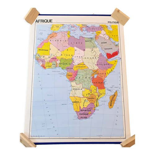 School wall poster Africa physical/political 140 cm x 97 cm brand soral