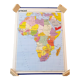 Affiche scolaire murale Afrique physique, politique 140 cm x 97 cm de marque Soral