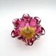 Bowl Ashtray Josef Hospodka Chribska Sommerso Rose 14cm 1.78kg