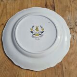 Assiette ancienne Moulin des Loups série 1880 modèle Lille "le coq"