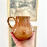 Vintage pink stoneware pitcher