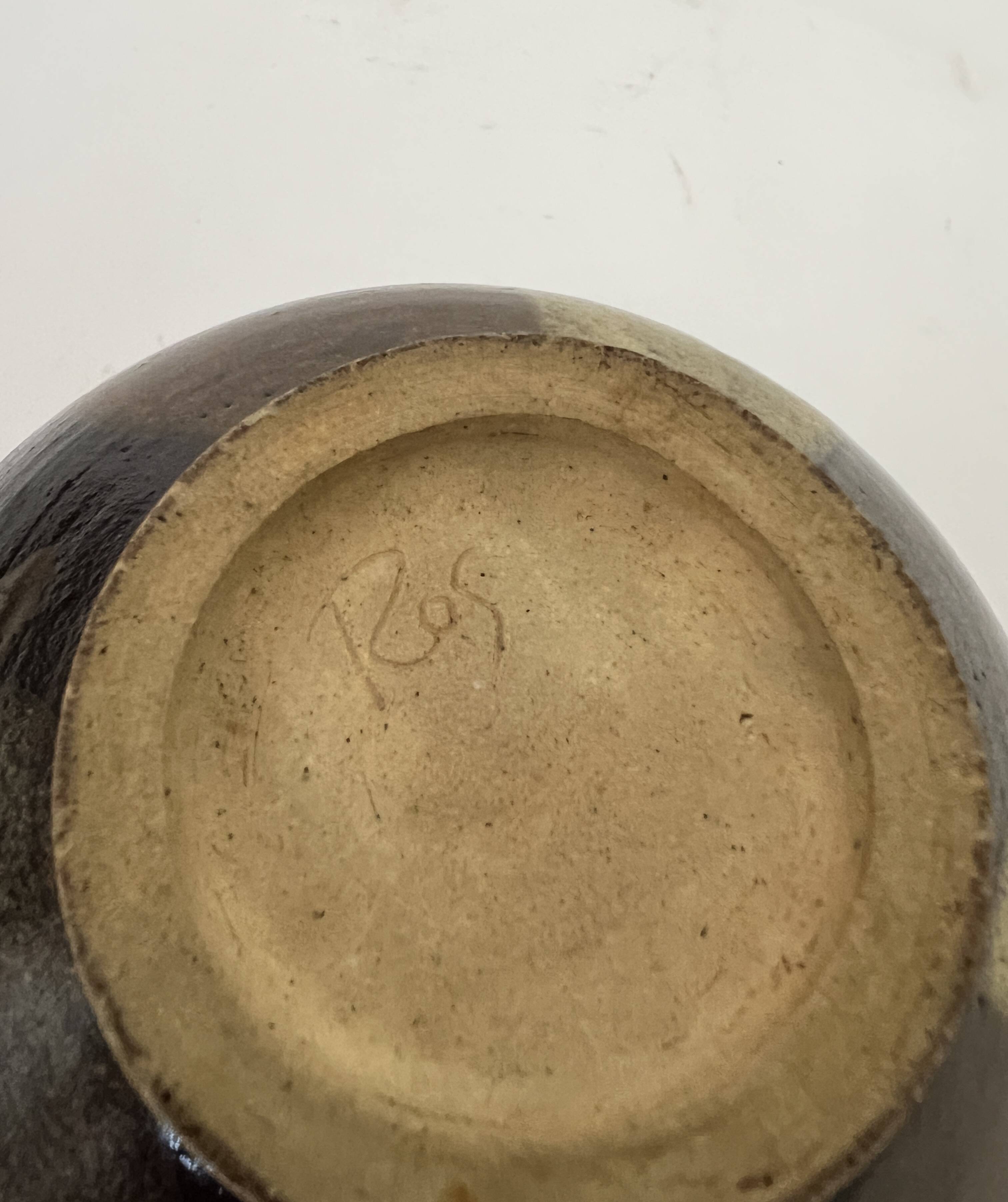 Japanese-style salad bowl / empty pocket, fine ceramic, handmade and signed