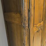 Walnut Louis XV wardrobe from the 18th century.