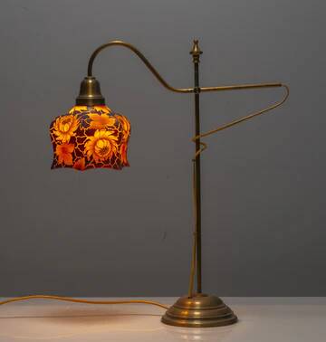 Chandelier with glass shade, 1920s