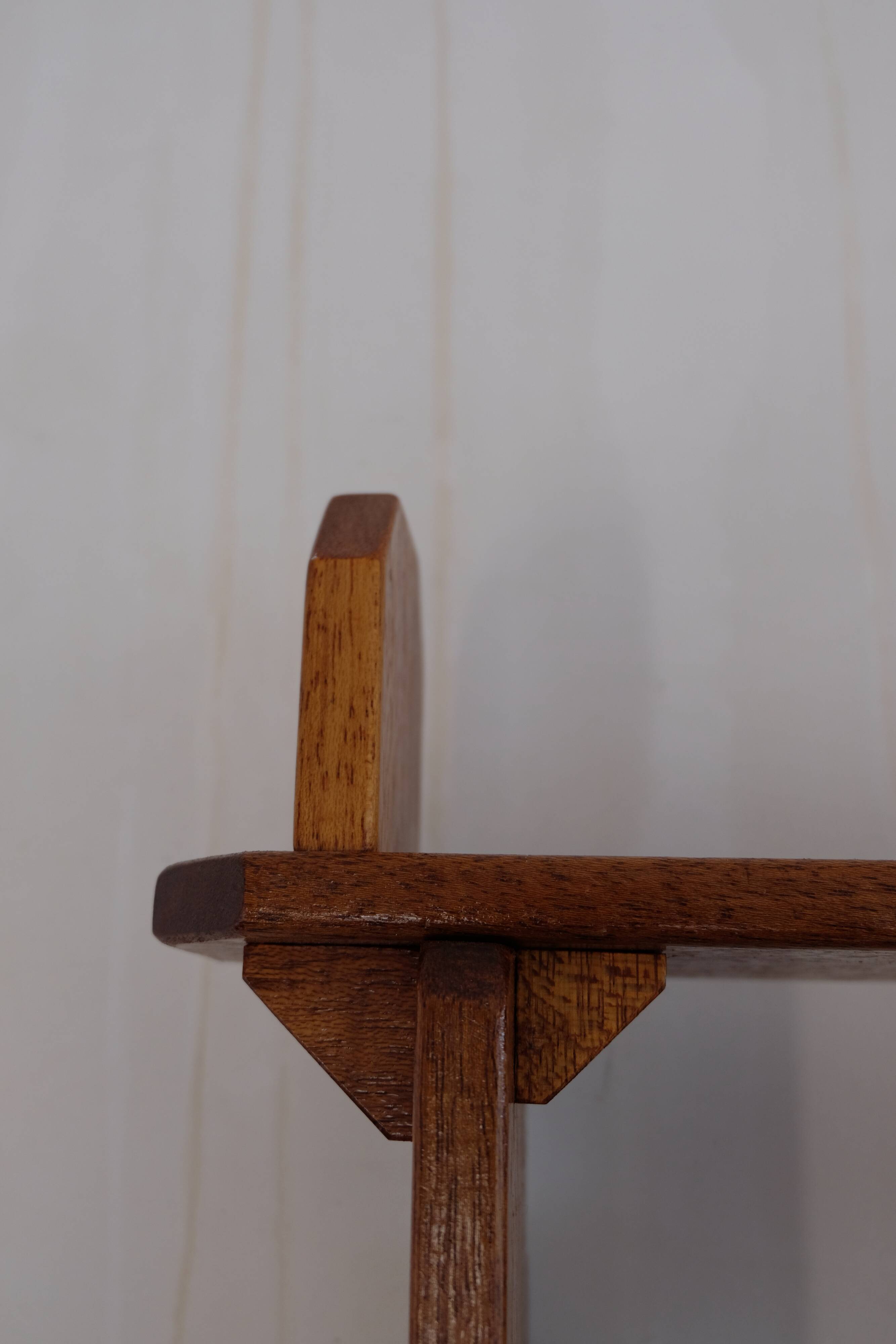 Wooden corner shelves