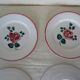 5 flat plates Digoin Sarreguemines Bagatelle 384112 antique faience