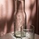 Carafe et verre en verre soufflé et gravé