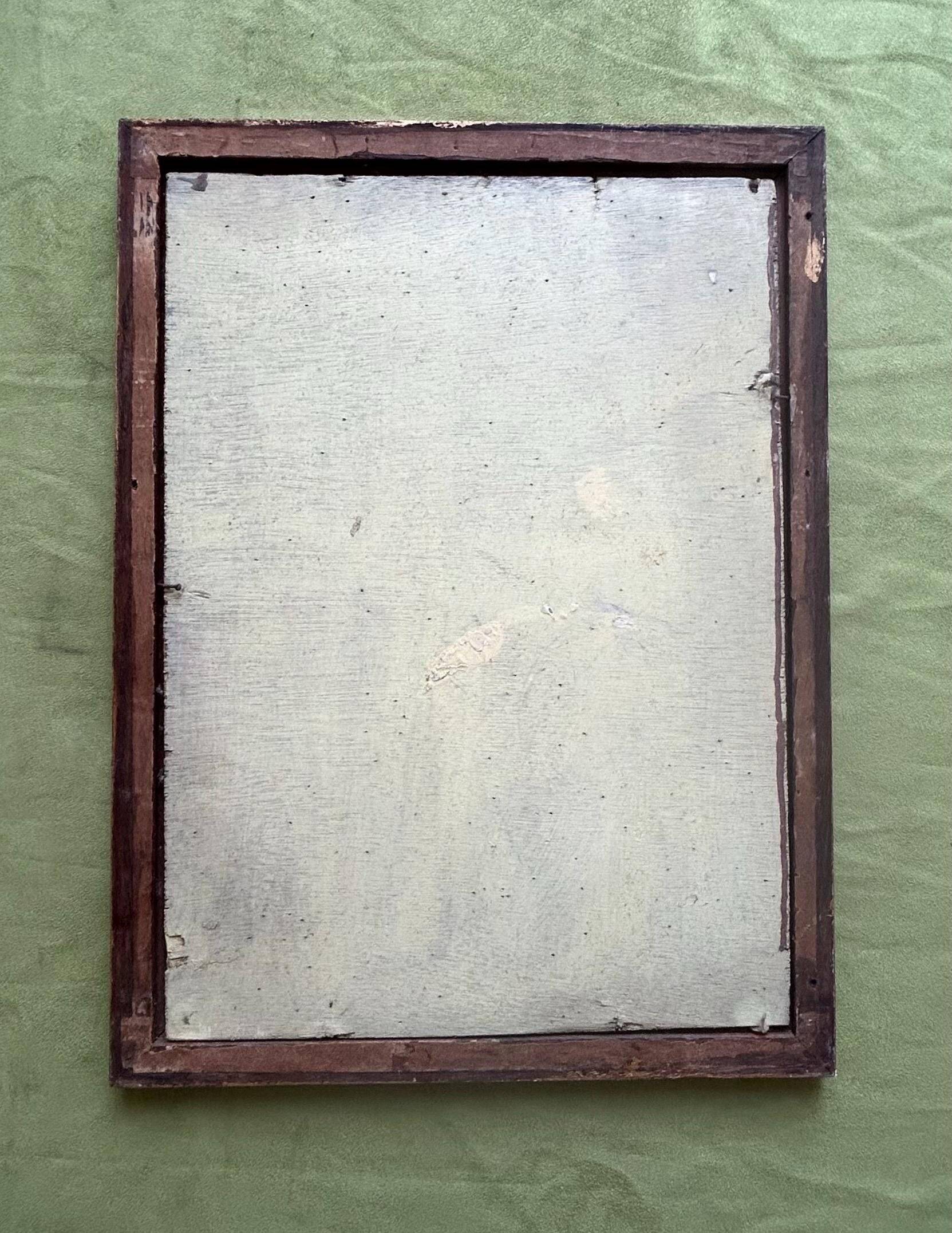 1960s French Colourist Oil Painting on Wood – Bold Yellow Bouquet