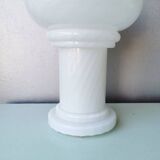 White glass mushroom table lamp