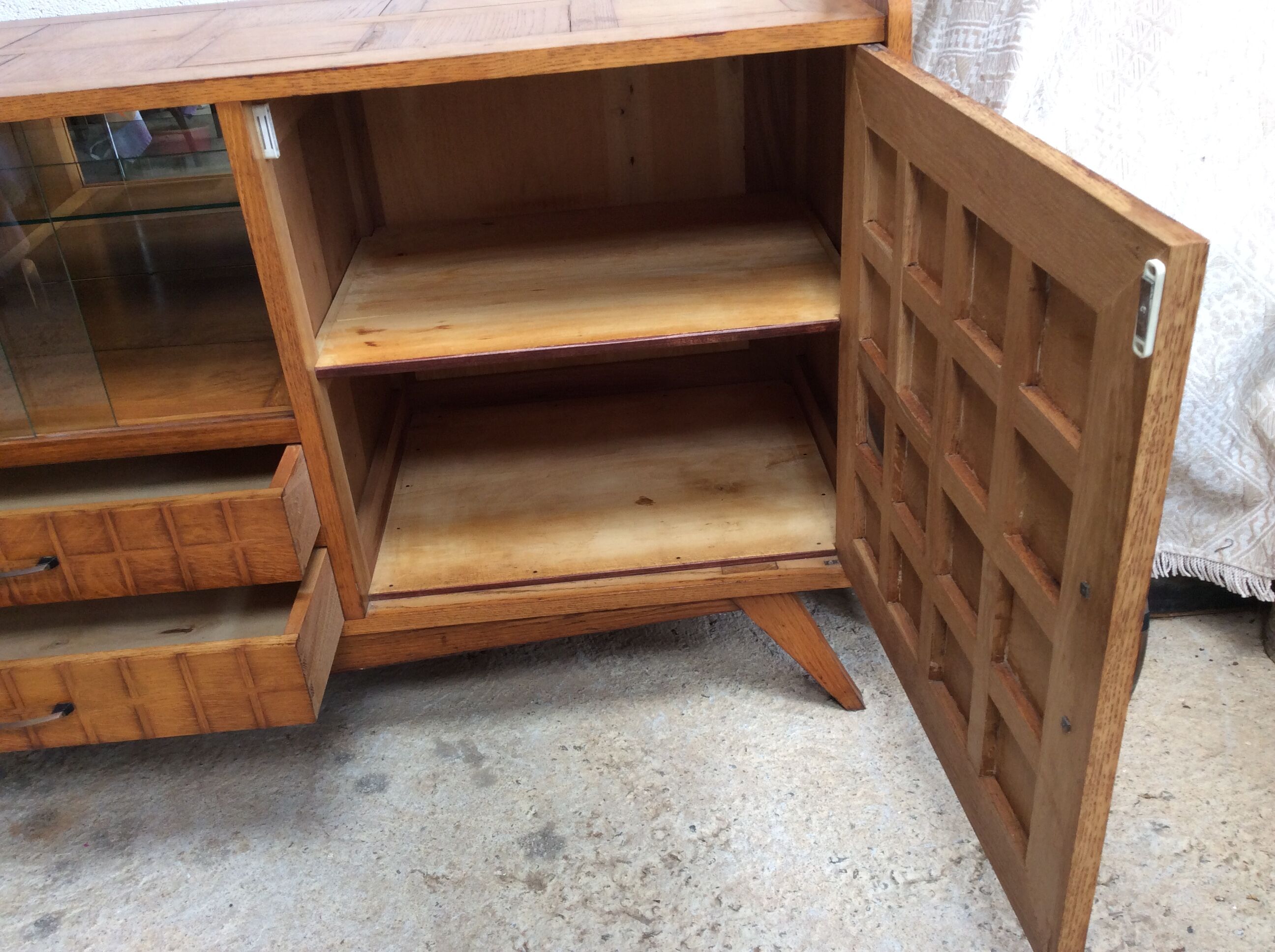 Enfilade moderniste pieds compas années 50