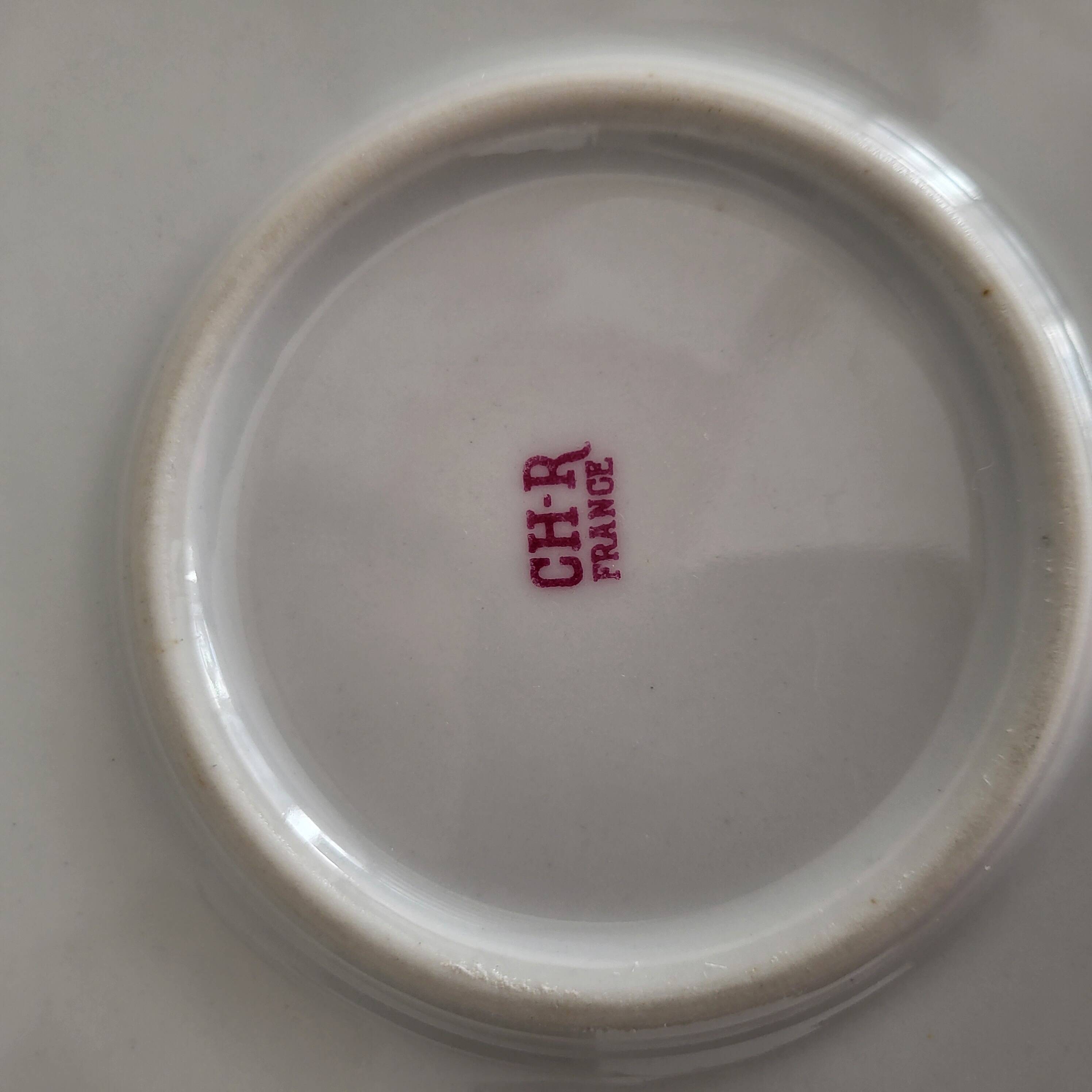 Vintage CH-R floral porcelain plate/dish in excellent condition