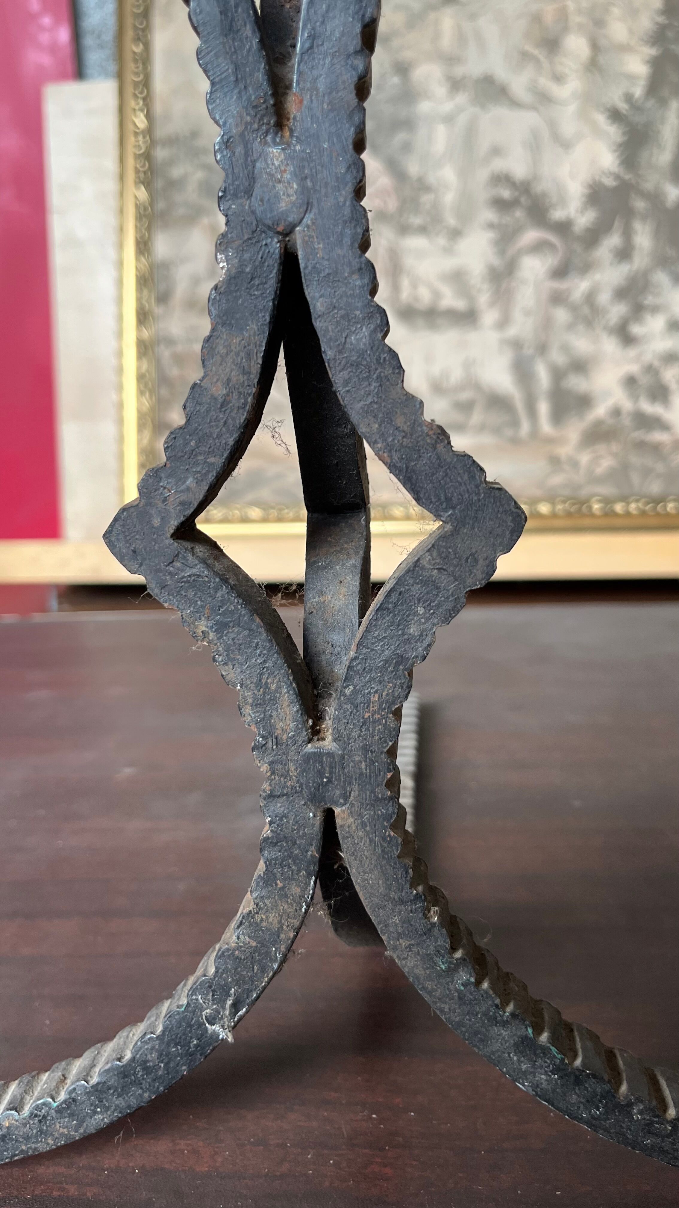 Wrought iron coffee table legs