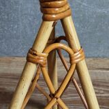 Rattan tripod plant holder harness 50s
