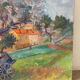 Under the cherry tree in bloom, oil on canvas signed Lacas.