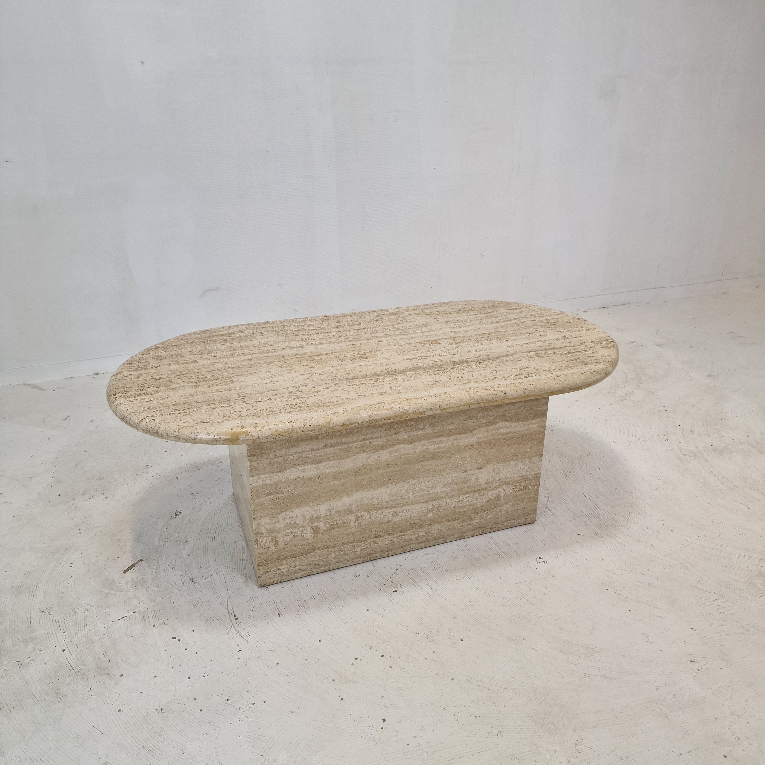 Travertin coffee table