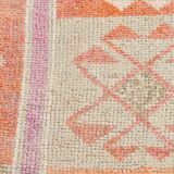 3x10 Turkish Pink & Orange Vintage Runner Rug, 91x316Cm