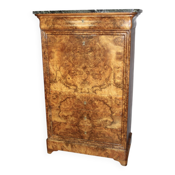 Secrétaire d'époque Louis Philippe en Ronce de Noyer XIX — Beyit