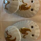 Set of 3 vintage Paris porcelain hooks