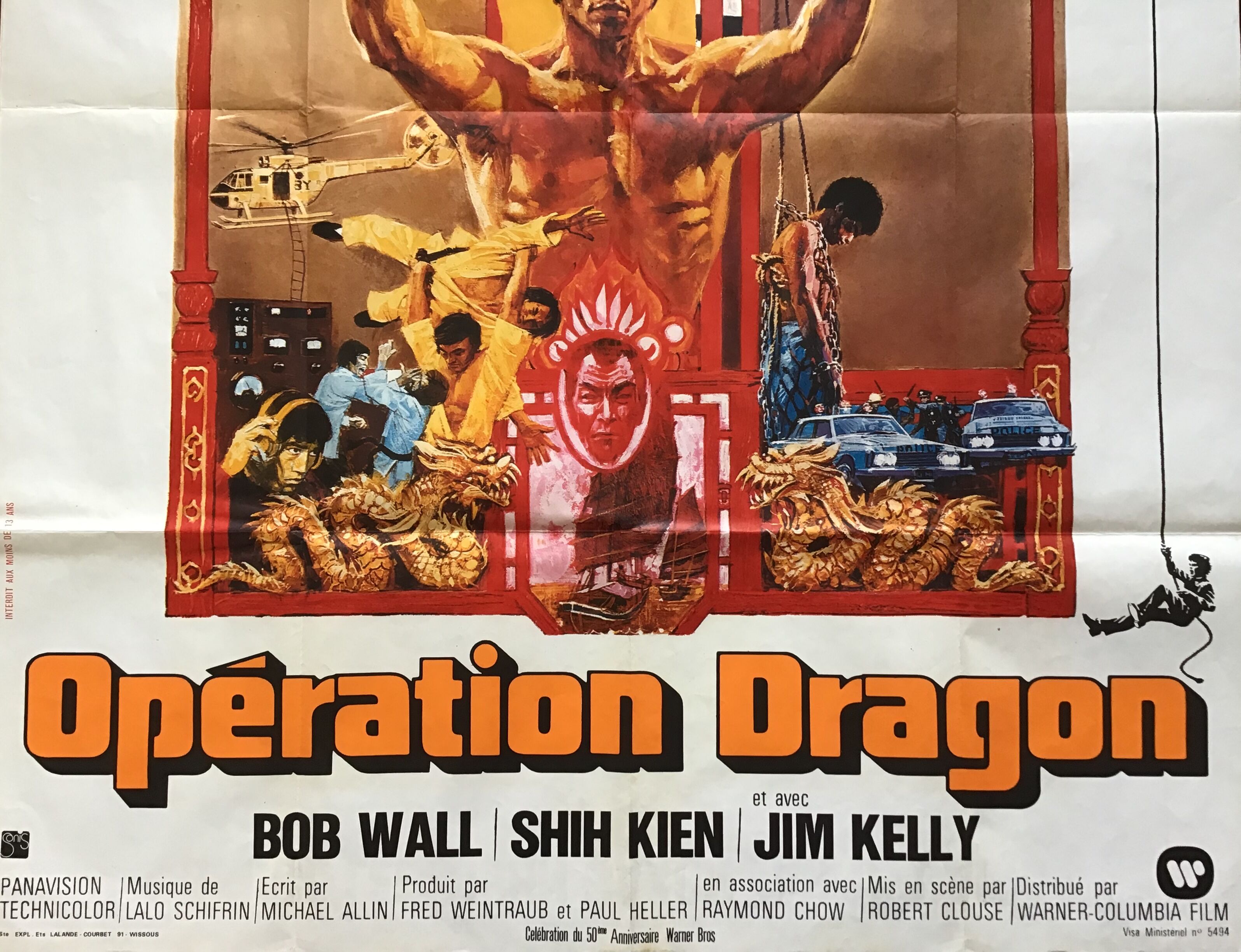 Affiche Vintage Bruce Lee Années 1970 - Art Print Kung Fu Film - Décoration Murale Iconique Style Art Déco