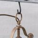 Italian brass and glass pendant light