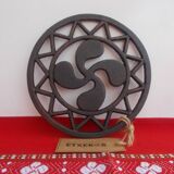 Basque cross trivet and bottle mat