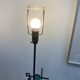 Pair of Mid-century Modern Iron and Glass Table Lamps by Svend Aage Holm Sørensen