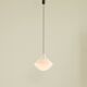 Italian mid century modern opaline glass pedant lamp, 1970s