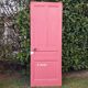 Series of 9 old communication doors, solid wood, both solid and glazed.
