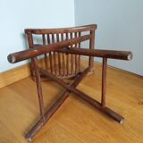 Folding wooden stool