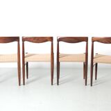Set of 4 Scandinavian chairs in Rio rosewood by HW Klein