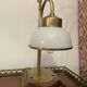 Empire style bedside lamp, wood and brass