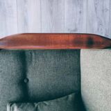 Mid Century Armchair Green Pillows Upholstery Living room armchair renovated