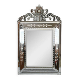 Important Venetian Mirror with Pediment, Italy – Early 20th Century