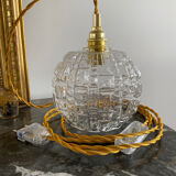 Walkway with transparent vintage globe