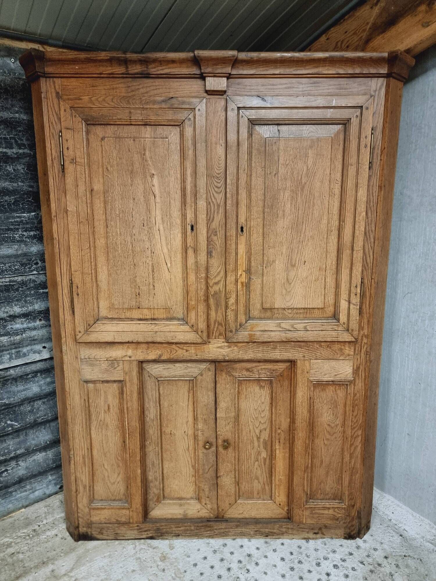 Antique cabinet door furniture panel oak 19th century 140x193cm