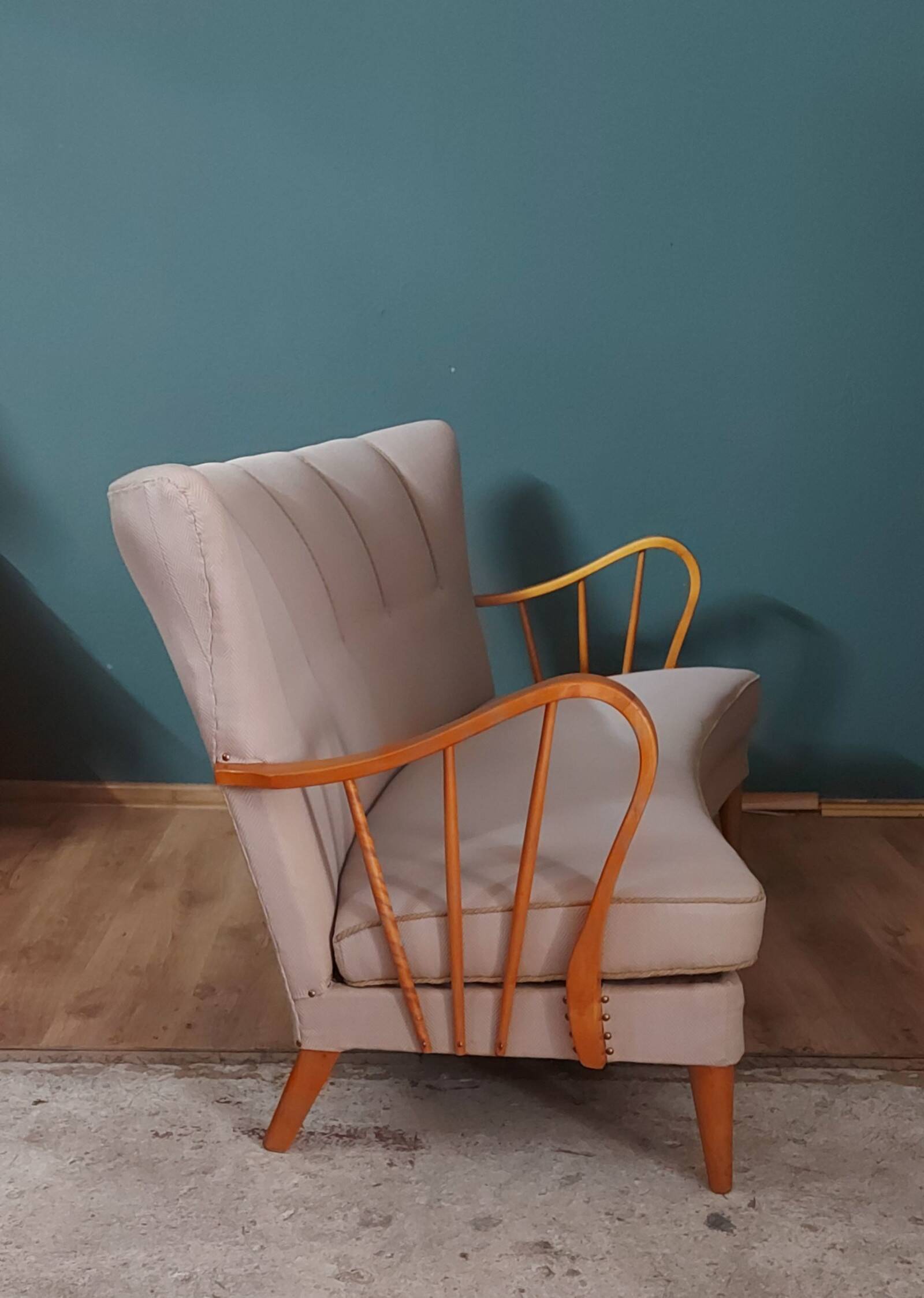 Canapé danois avec accoudoirs ouverts, années 1940