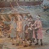 Old wall tapestry "Harbour Scene" The Woven Arts of France