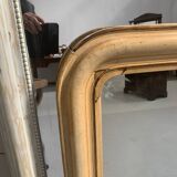 Louis Philippe mirror in wood and parinated stucco, 19th century
