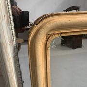 Miroir Louis Philippe en bois et stuc pariné XIX siècle