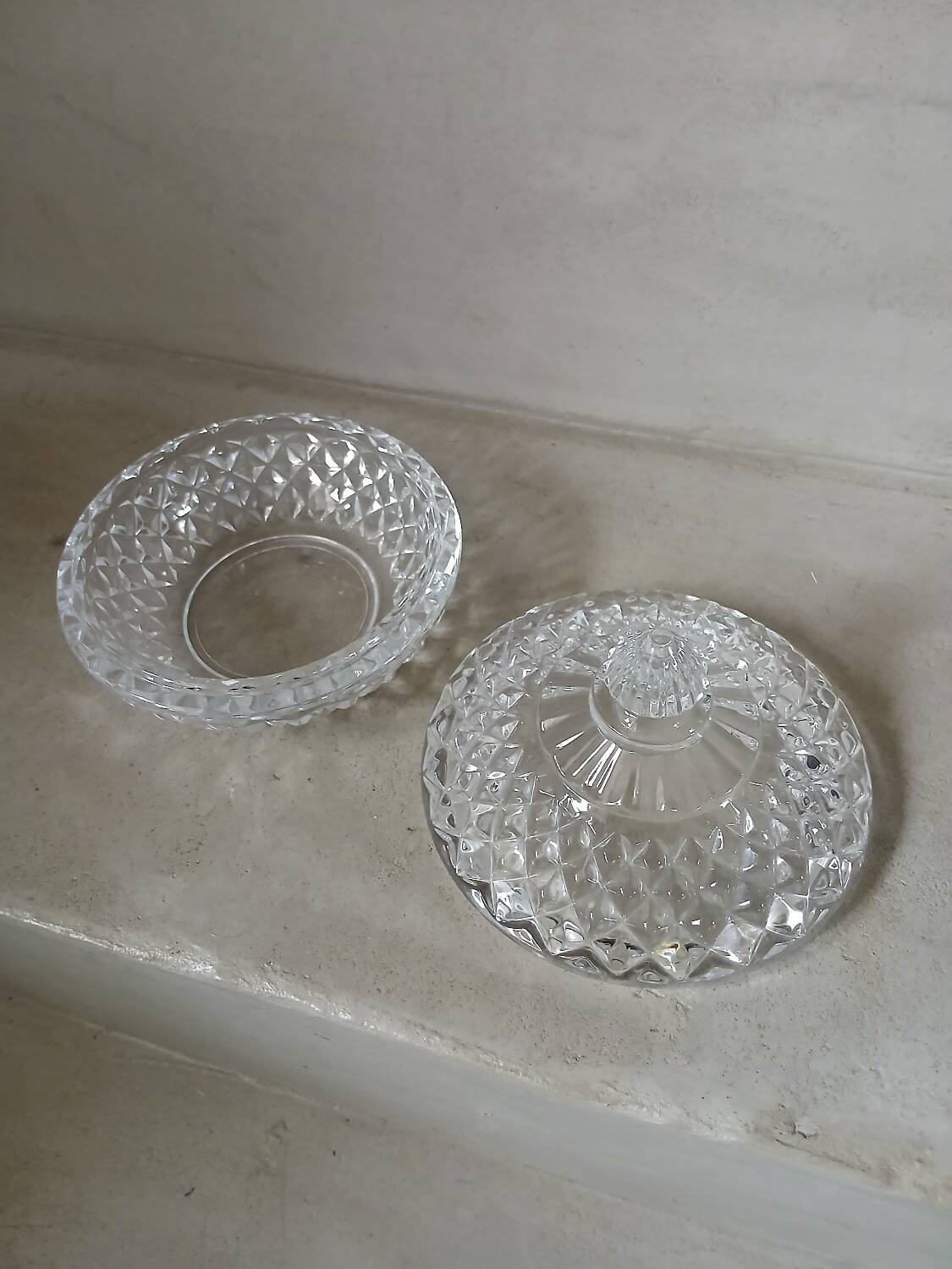 Antique crystal sugar bowl from Arques