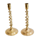 Pair of vintage 1960 brass candle holders